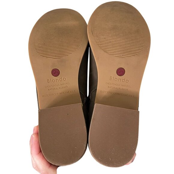 Blondo Waterproof Brown Nubuck Suede Ankle Boots Size 9 M - Picture 11 of 11